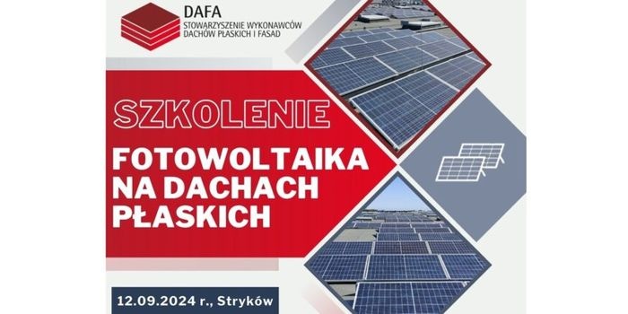 Fotowoltaika na dachach płaskich – szkolenie DAFA